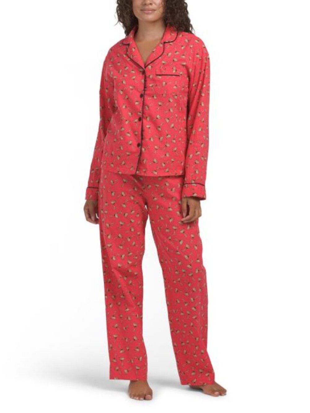 TART 2pc Cotton Expresso Martini Pajama Top And Pants Set